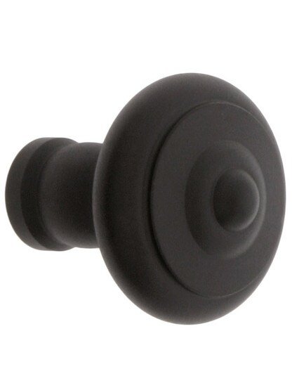 Small Mid-Century Style Cabinet Knob - 1 inch Diameter in Oil-Rubbed Bronze.